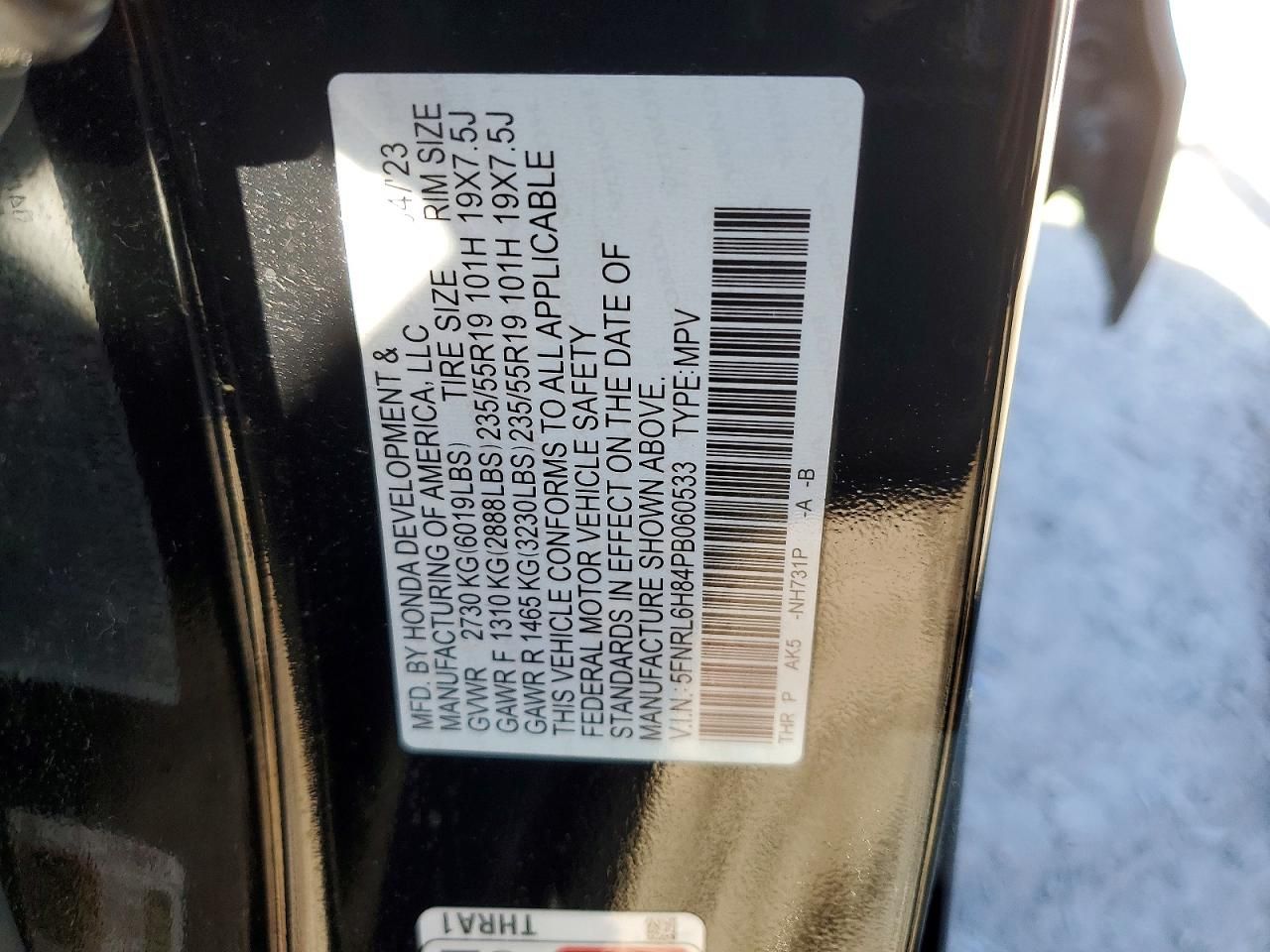 2023 Honda Odyssey Touring