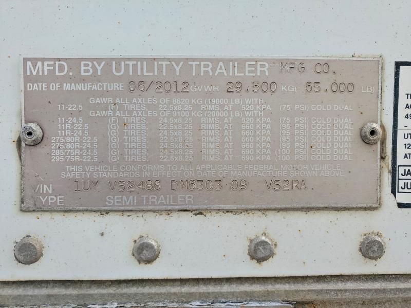 2013 Utility Trailer-Refrigerated Van Trailer