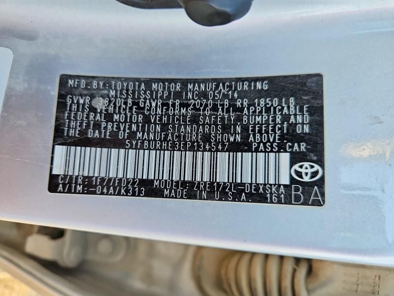 2014 Toyota Corolla l