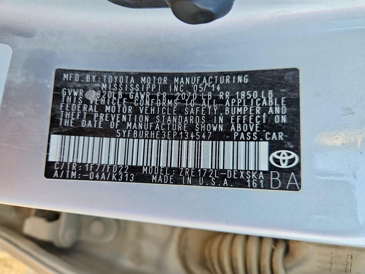 2014 Toyota Corolla l