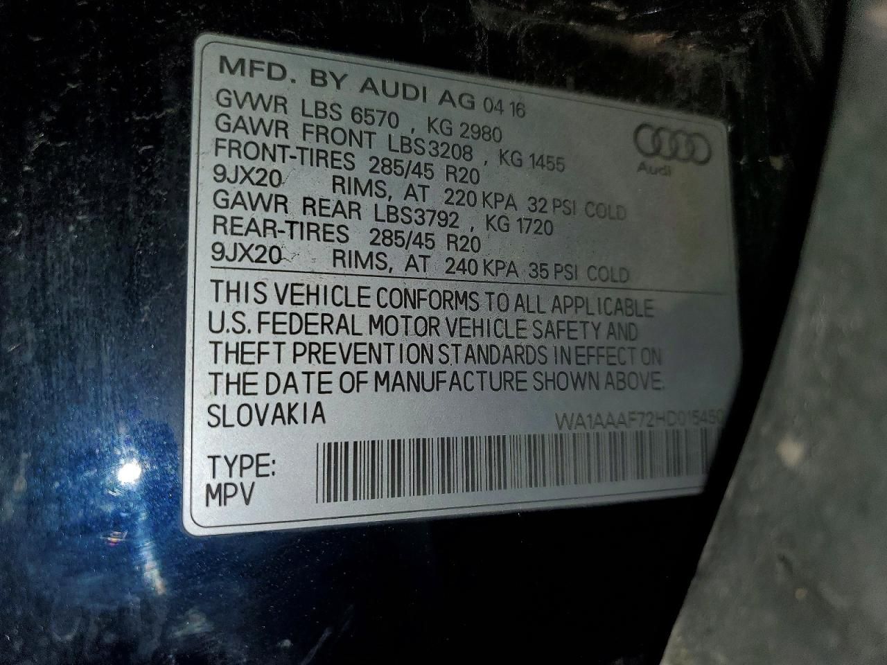 2017 Audi Q7 Premium