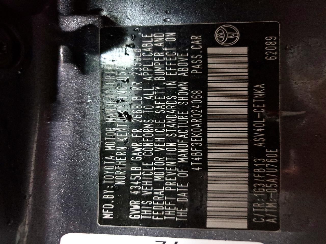 2010 Toyota Camry Base