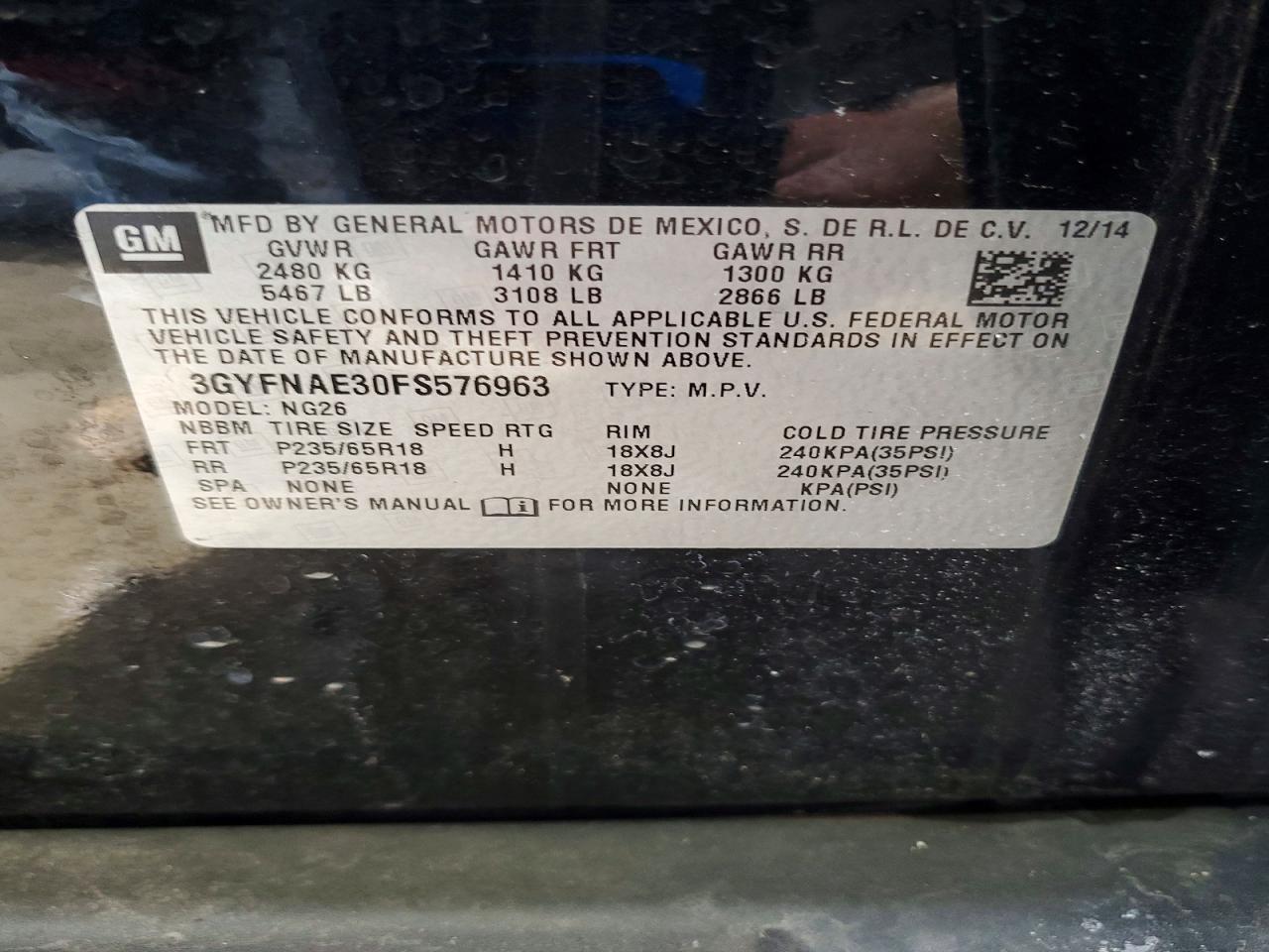 2015 Cadillac SRX