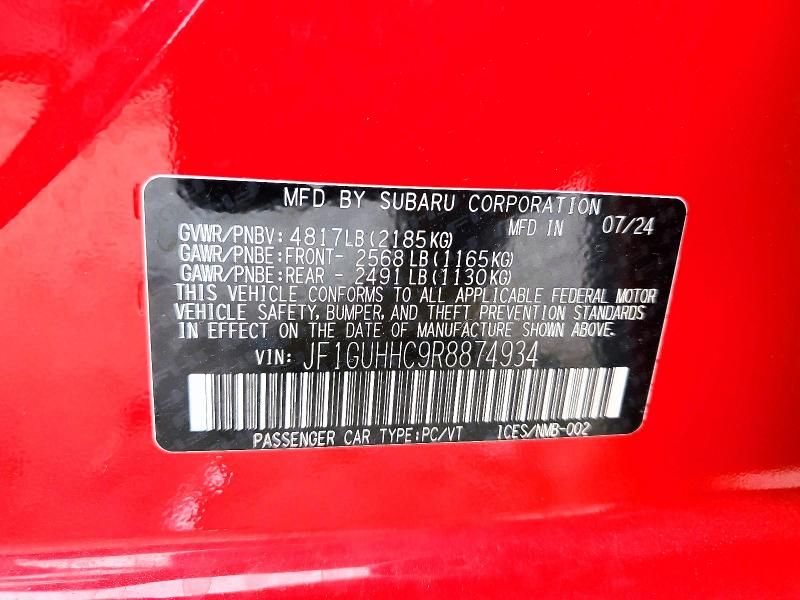 2024 Subaru Impreza rs