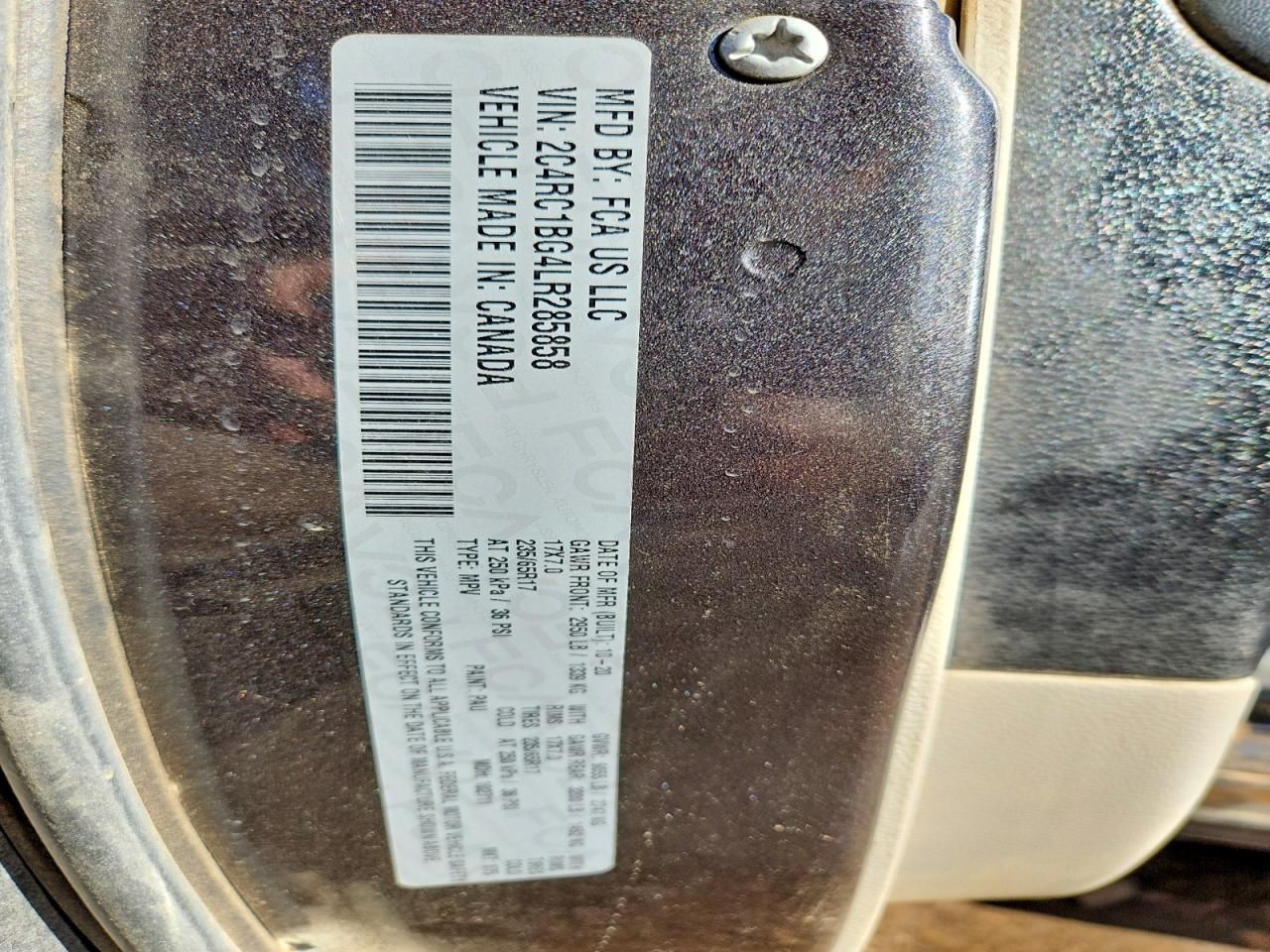 2020 Chrysler Pacifica Touring l