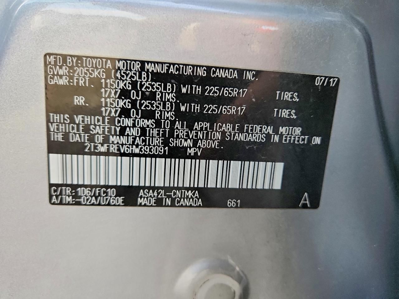 2017 Toyota Rav4 xle