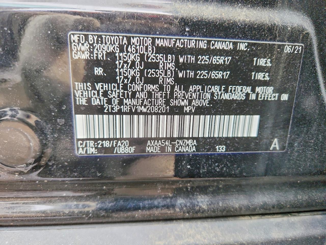 2021 Toyota Rav4 xle