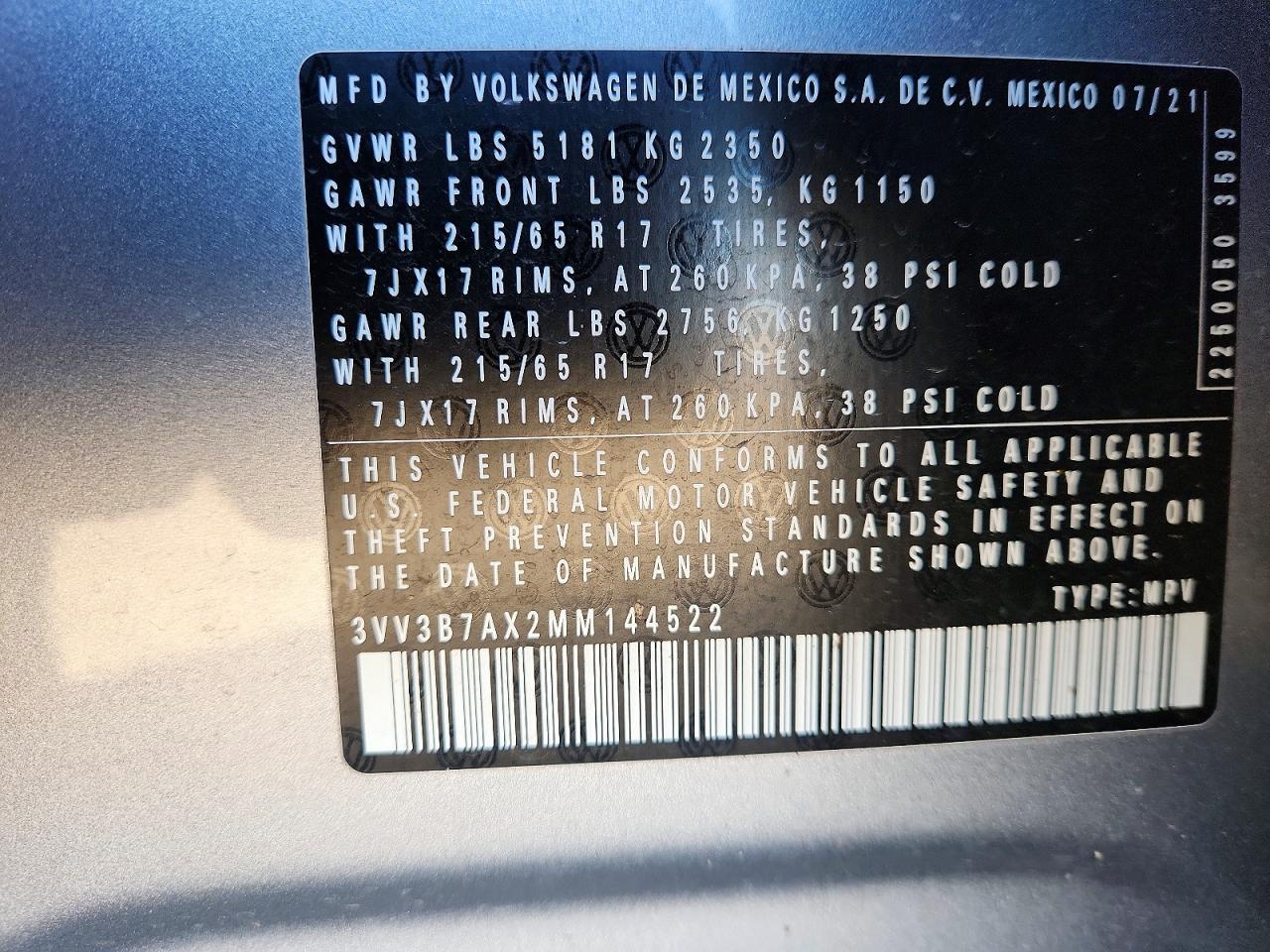 2021 Volkswagen Tiguan se