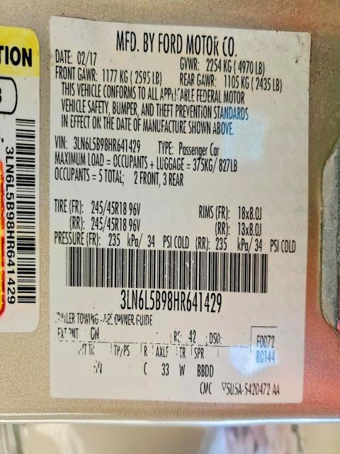 2017 Lincoln Mkz Premiere