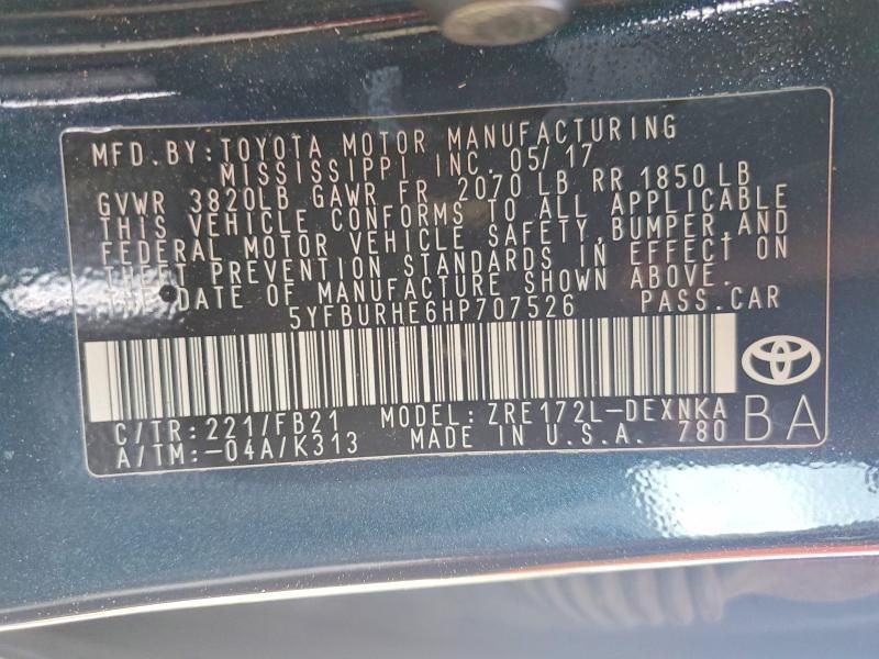 2017 Toyota Corolla l