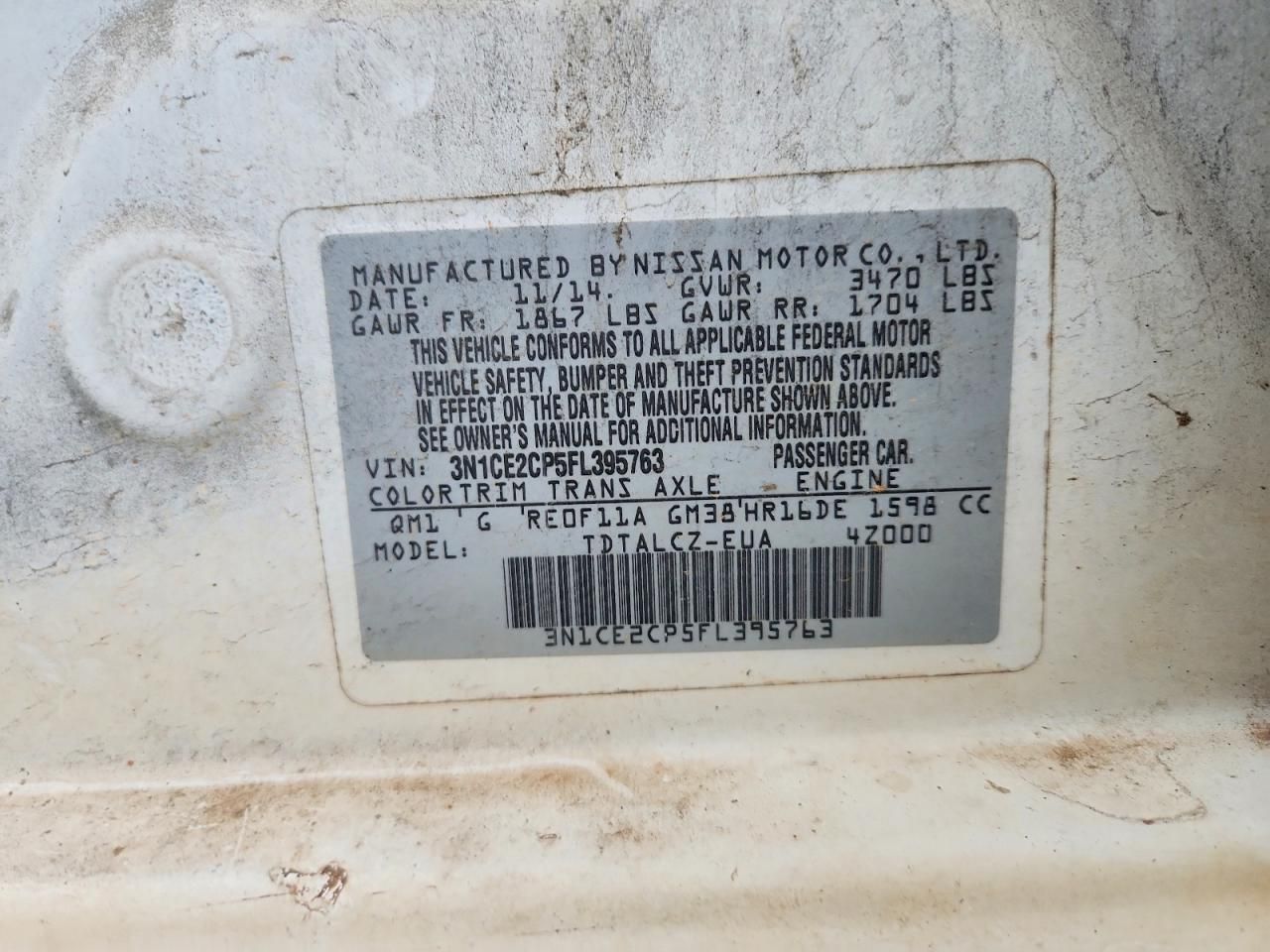 2015 Nissan Versa Note s