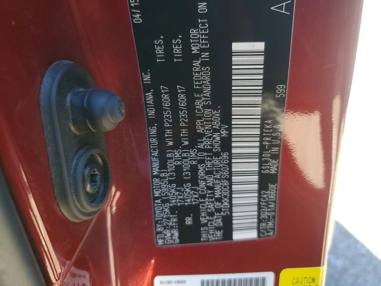 2015 Toyota Sienna le