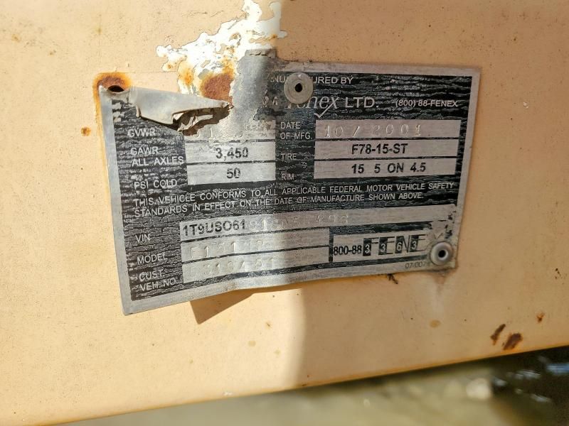 2001 Team Fenex F151 np Manhole Support Trailer