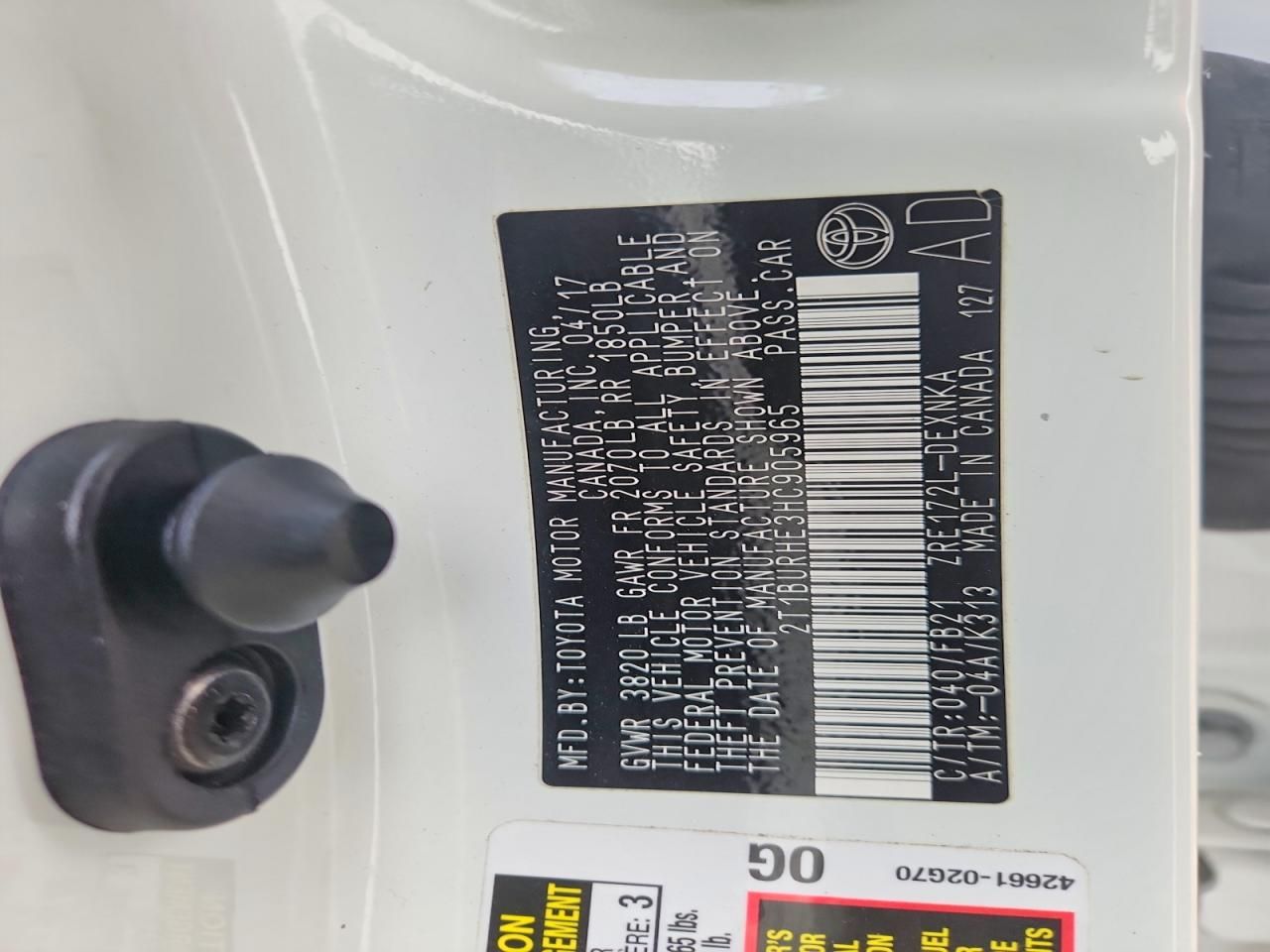 2017 Toyota Corolla l