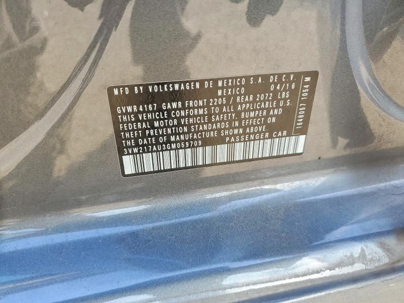 2016 Volkswagen Golf S/se