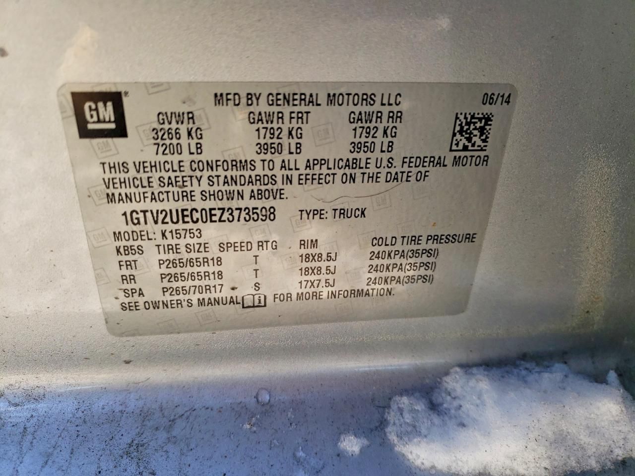 2014 GMC Sierra K1500 sle