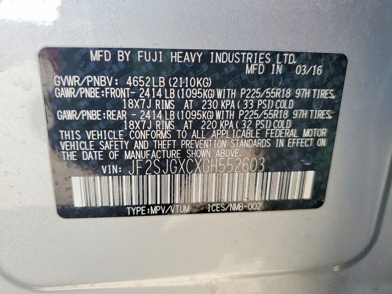 2016 Subaru Forester 2.0xt Touring