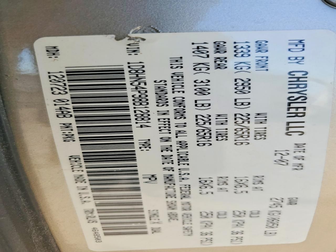 2008 Dodge Grand Caravan sxt