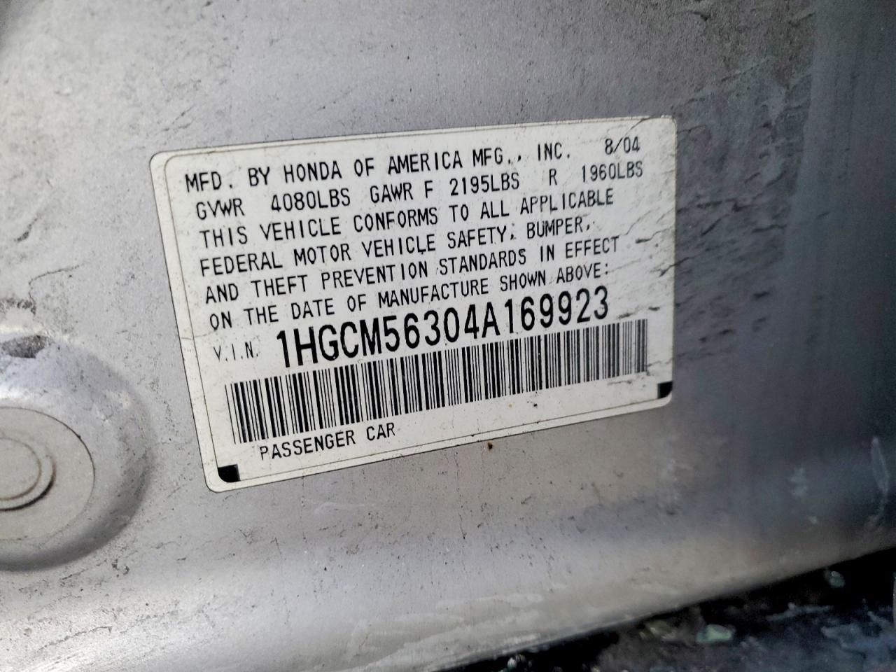 2004 Honda Accord lx