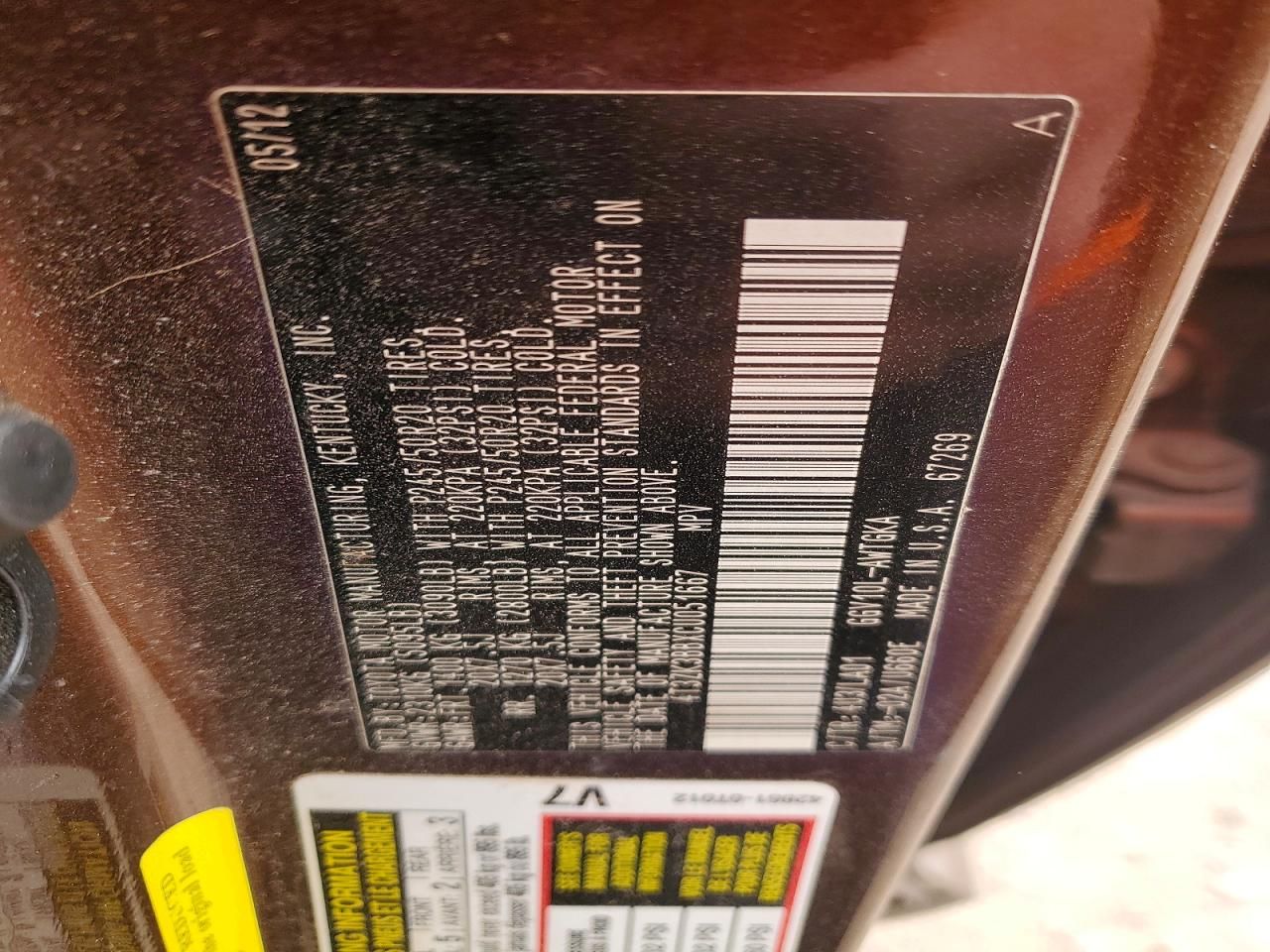 2012 Toyota Venza le