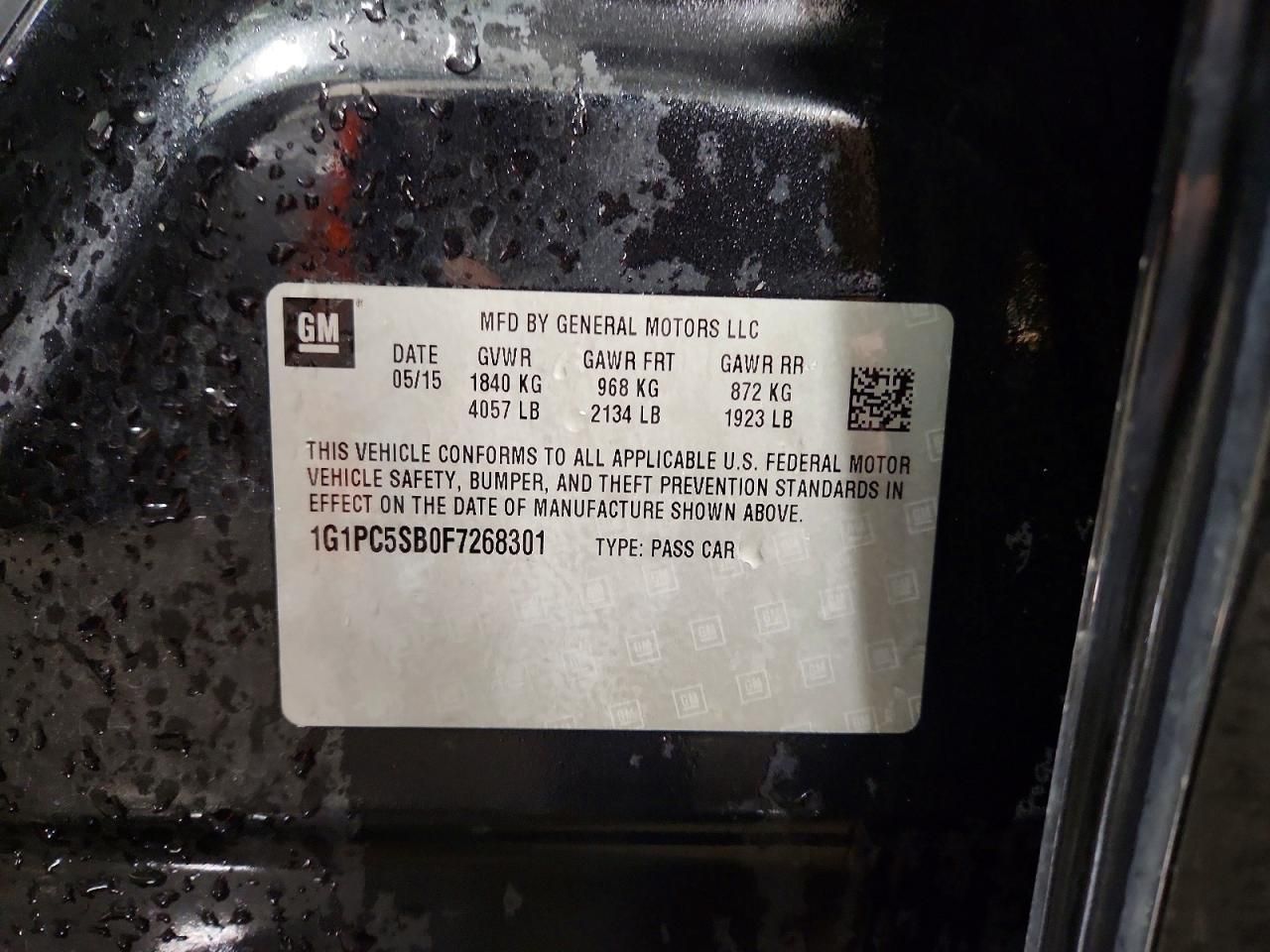 2015 Chevrolet Cruze lt