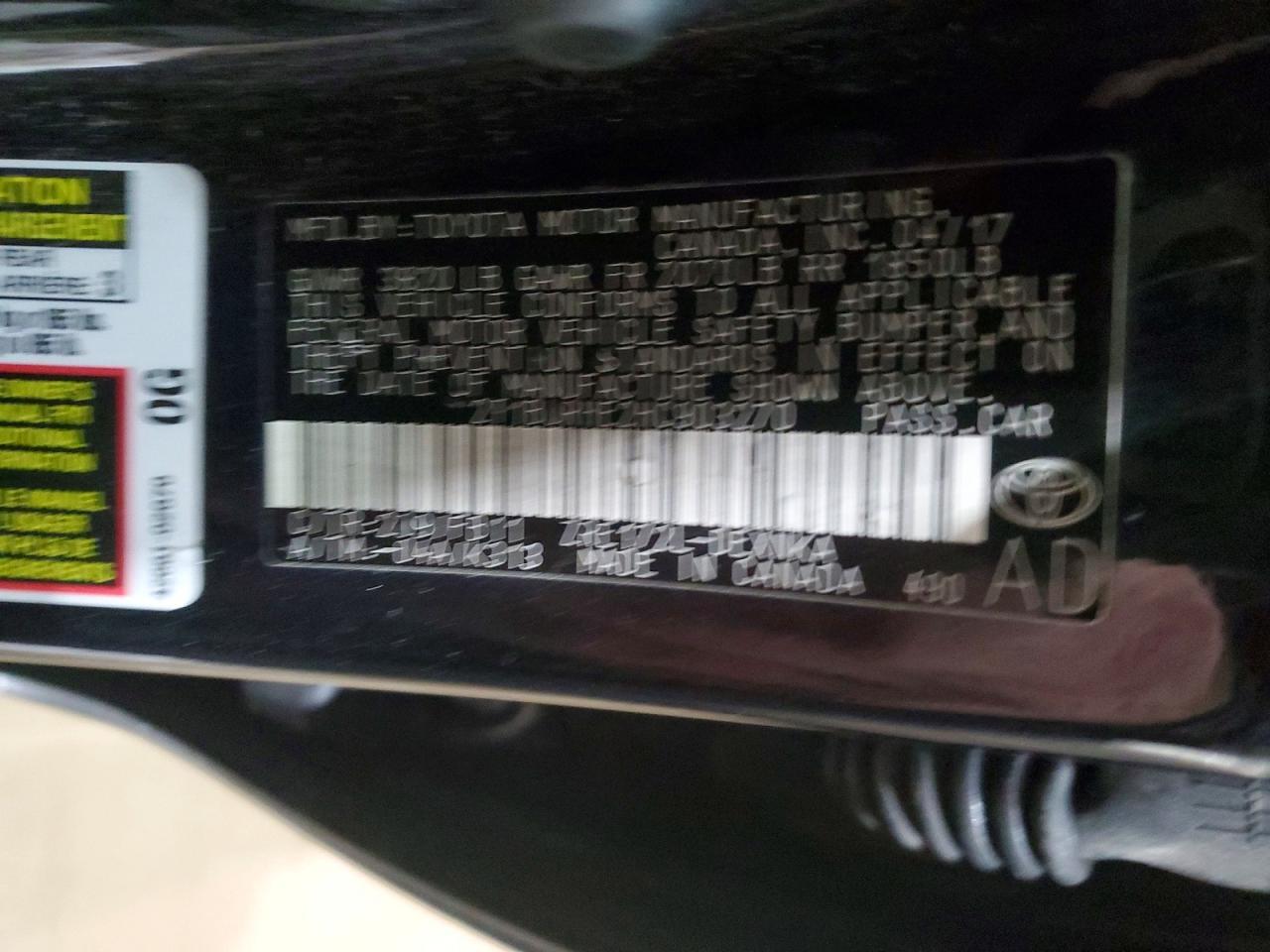 2017 Toyota Corolla le