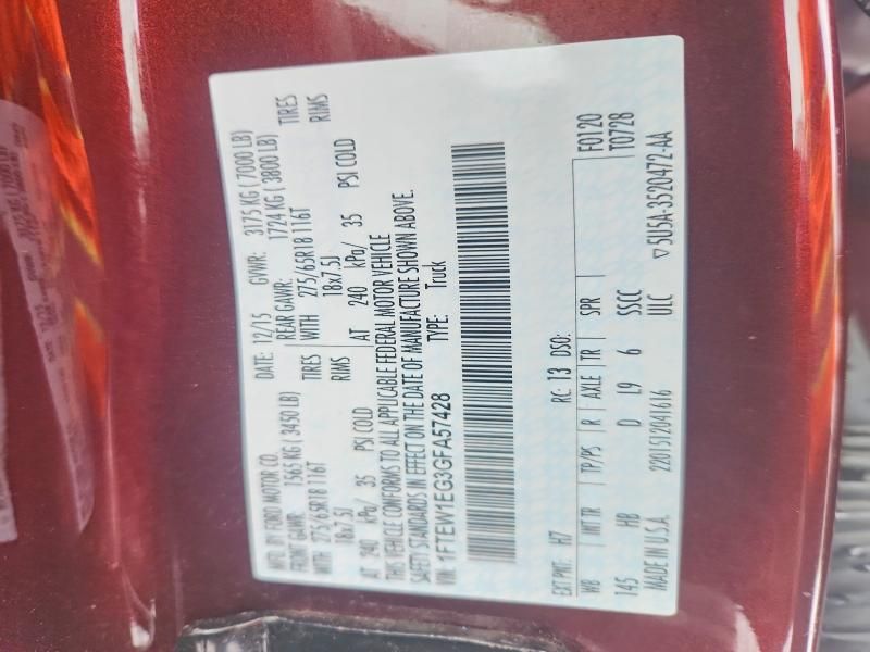 2016 Ford F150 Supercrew