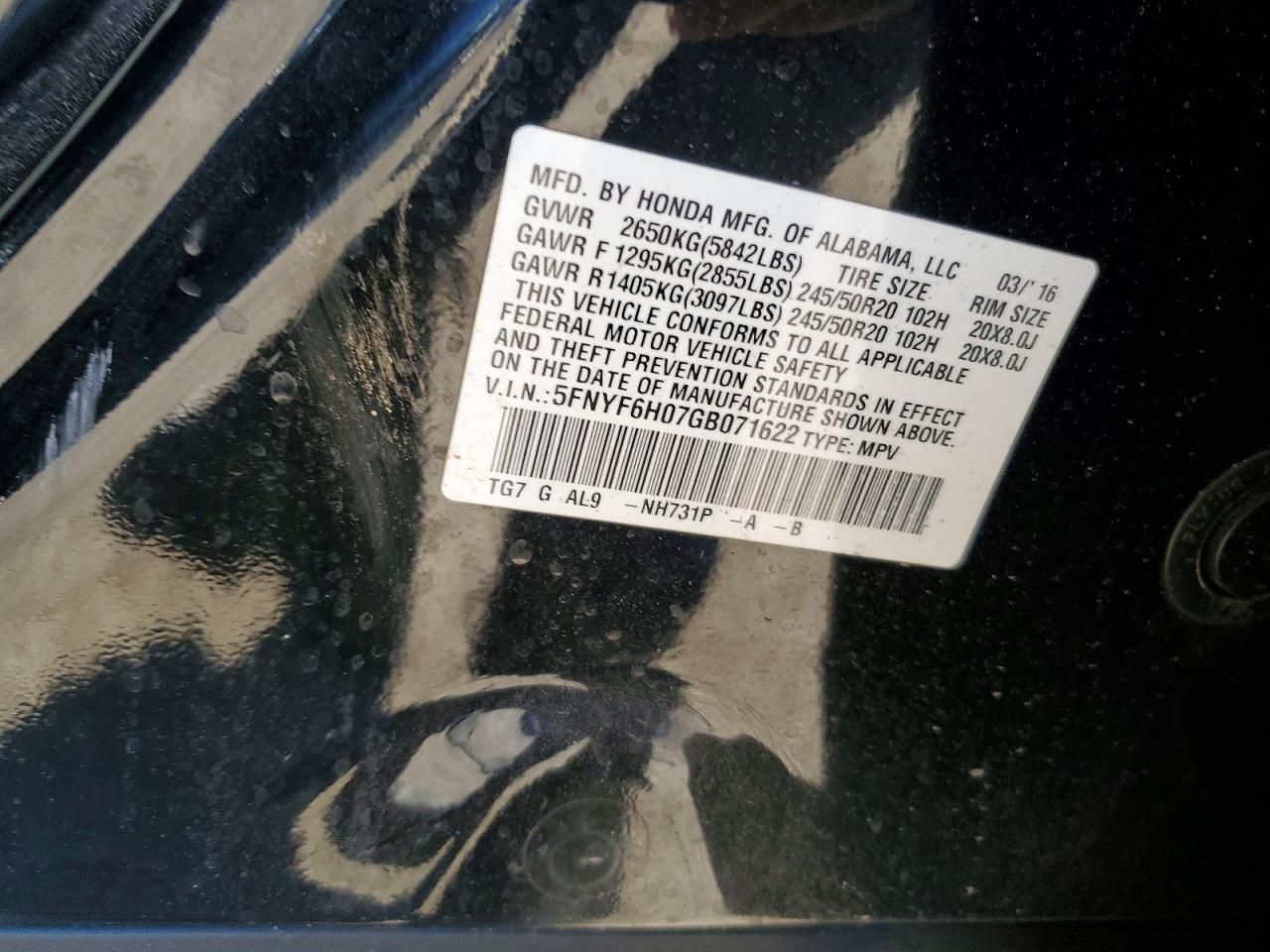 2016 Honda Pilot Elite