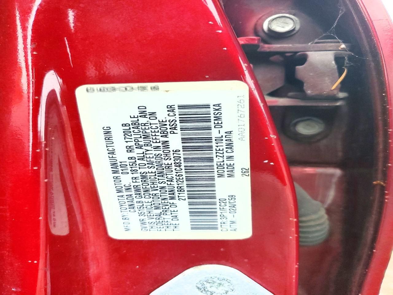 2001 Toyota Corolla ce