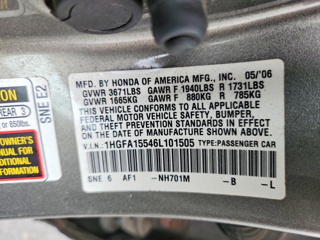 2006 Honda Civic lx
