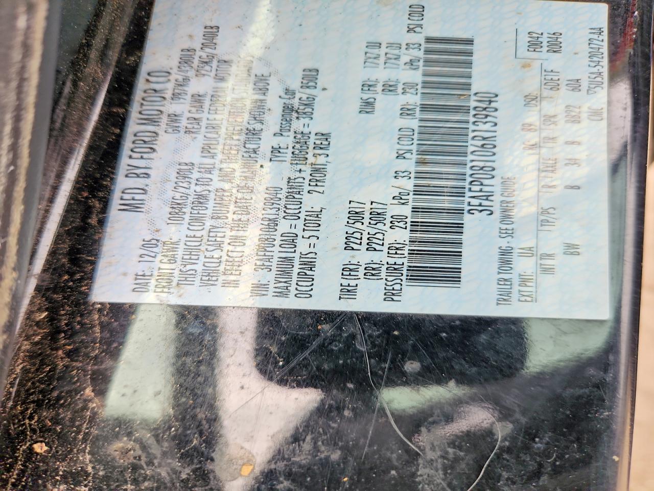 2006 Ford Fusion sel