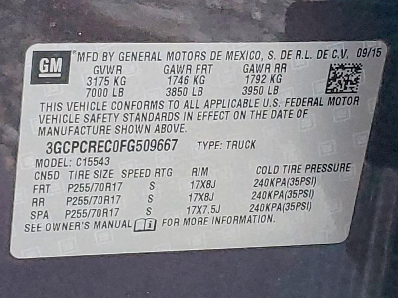 2015 Chevrolet Silverado C1500 LT