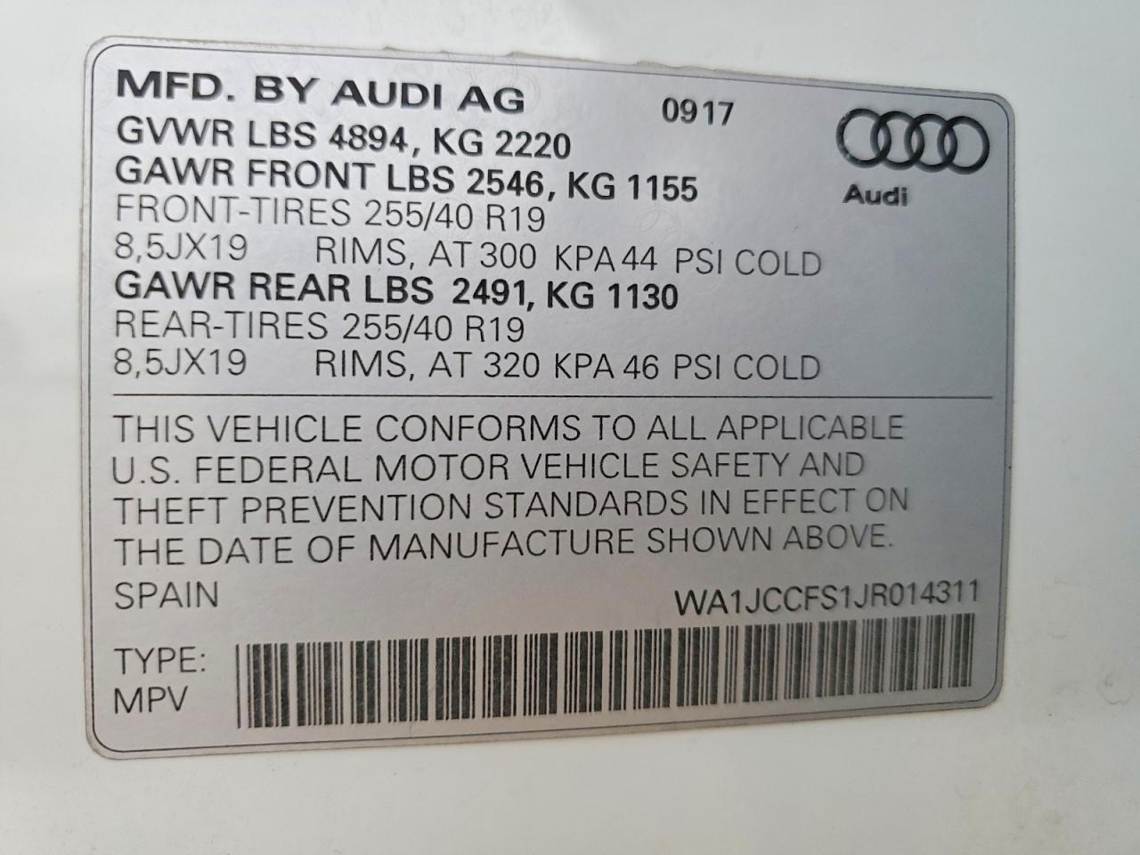 2018 Audi Q3 Premium Plus