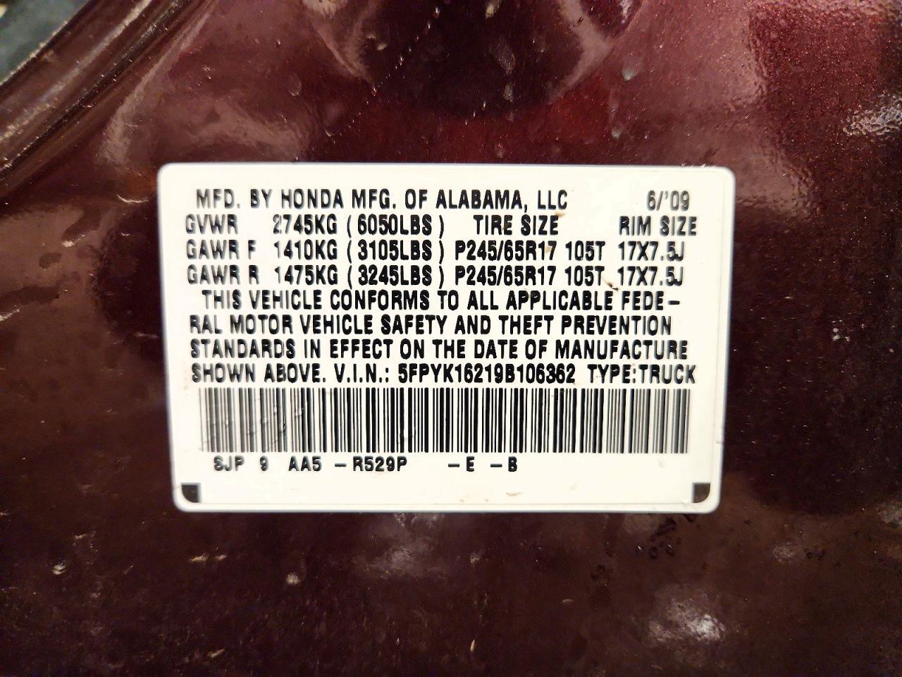 2009 Honda Ridgeline rt