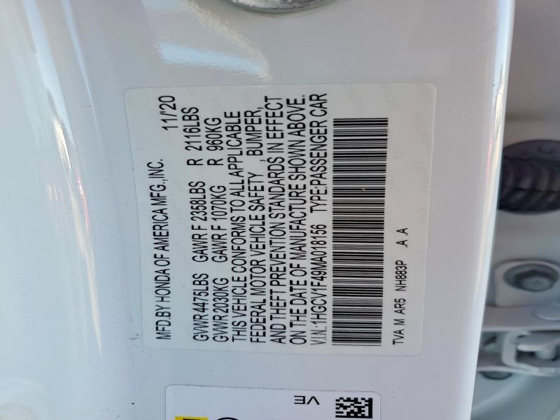 2021 Honda Accord Sport se