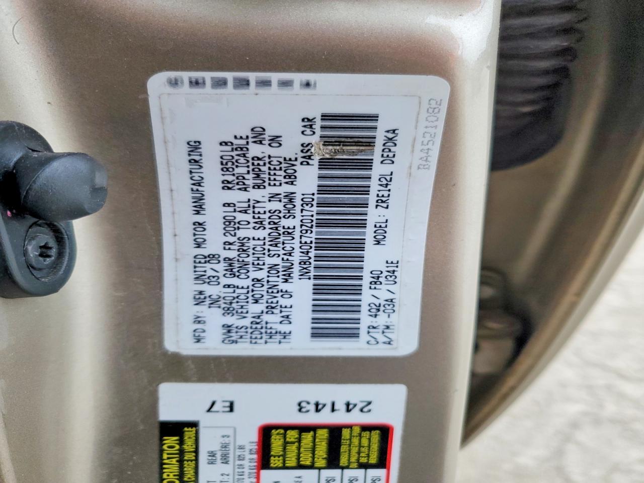 2009 Toyota Corolla Base