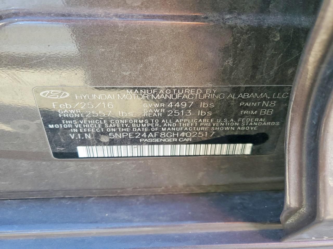 2016 Hyundai Sonata se