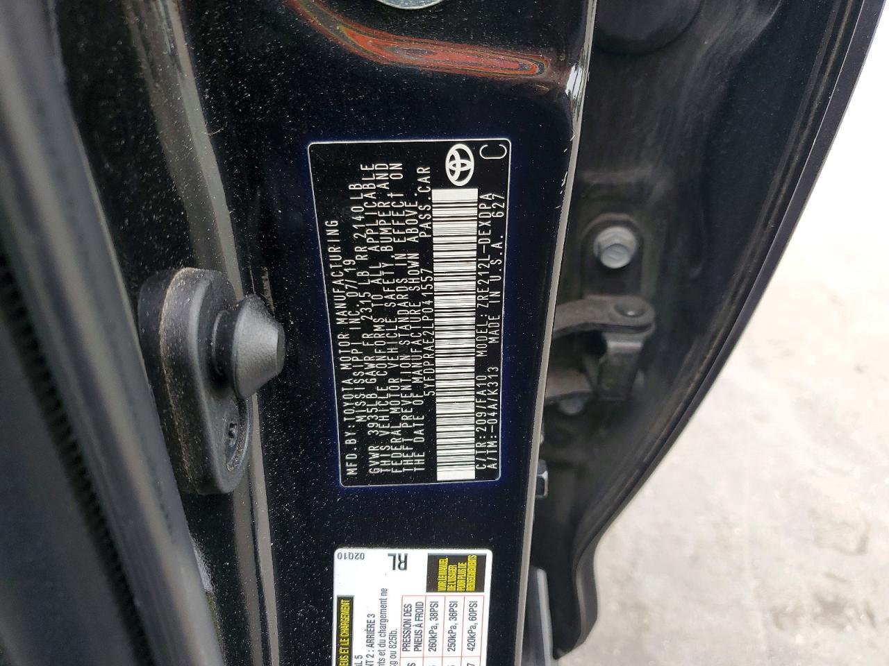 2020 Toyota Corolla l