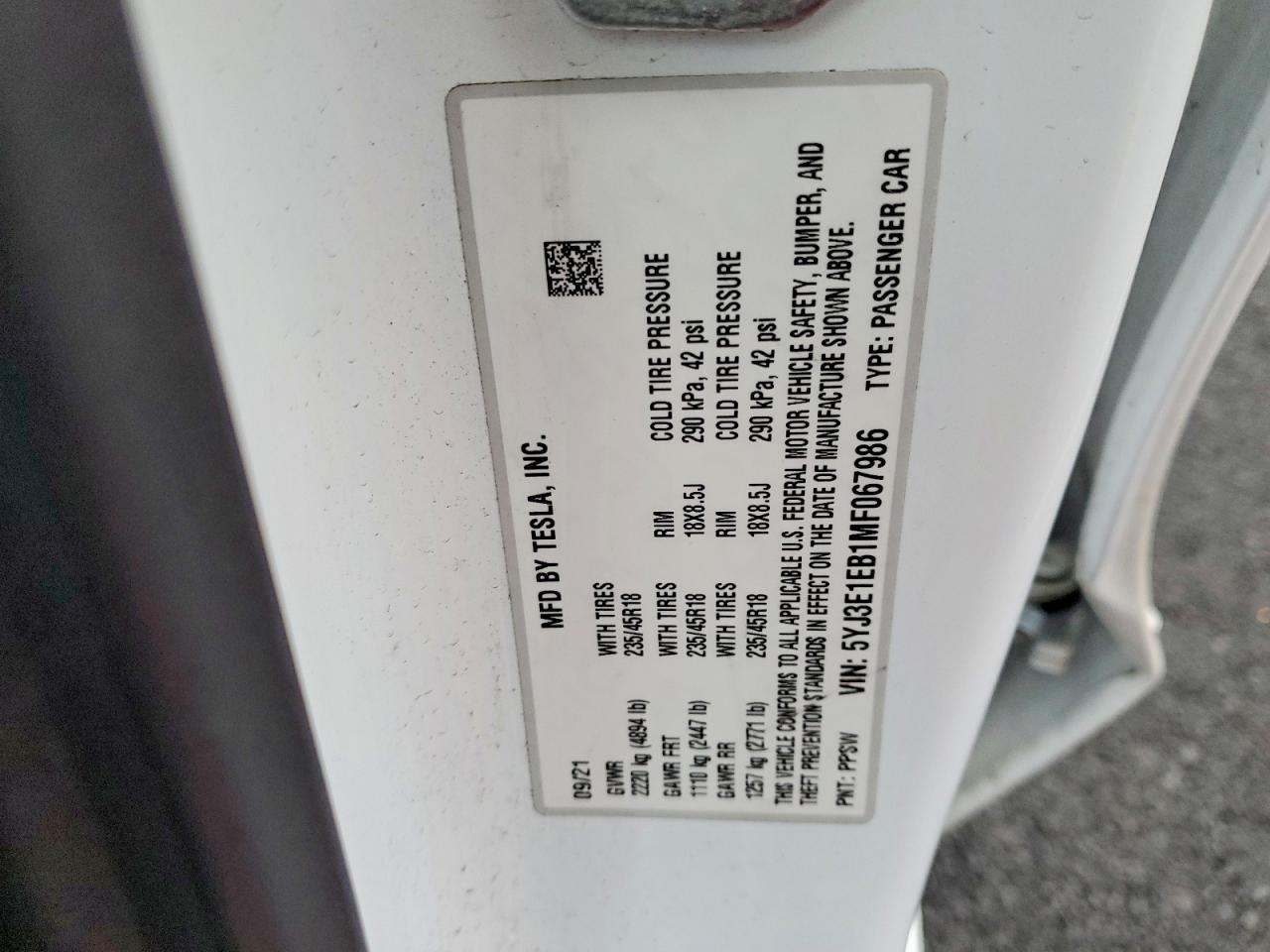 2021 Tesla Model 3