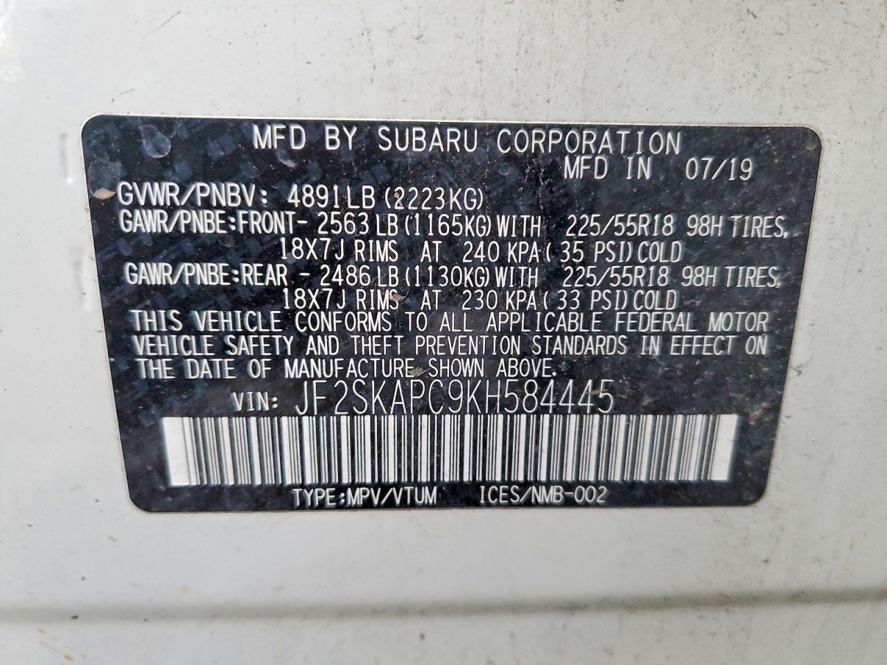 2019 Subaru Forester Sport