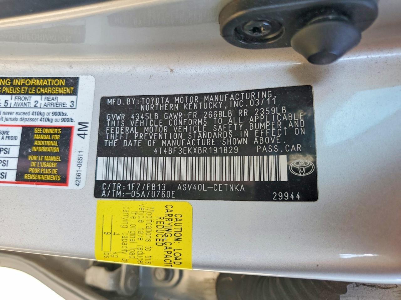 2011 Toyota Camry Base