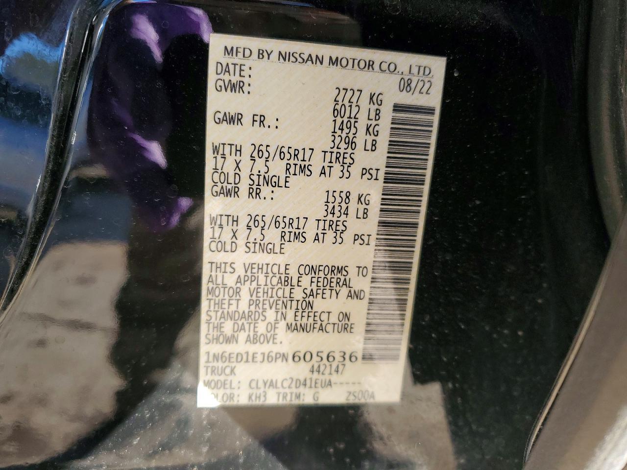 2023 Niss Frontier s