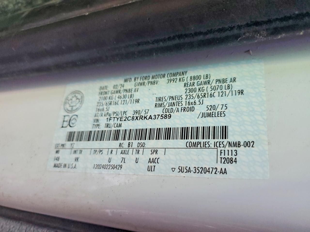 2024 Ford Transit T-150