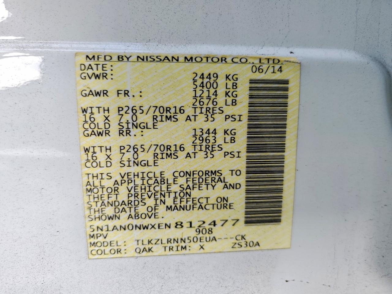 2014 Niss Xterra s