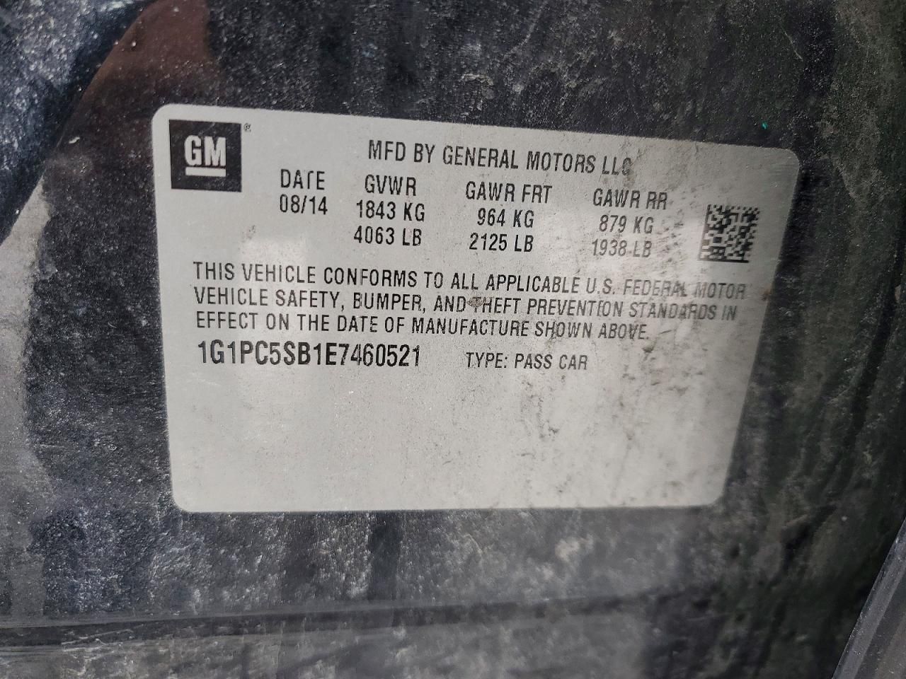 2014 Chevrolet Cruze lt