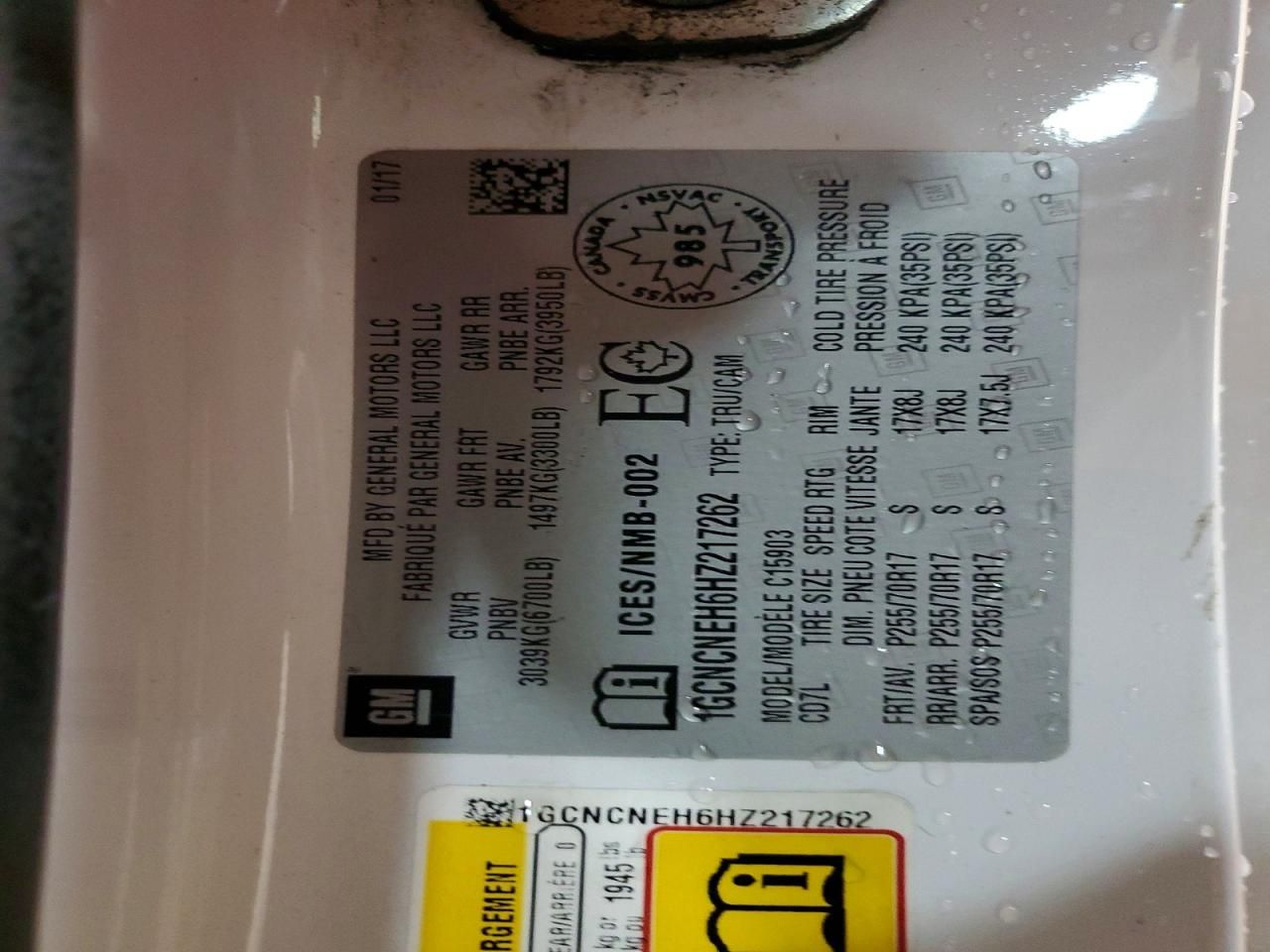 2017 Chevrolet Silverado C1500