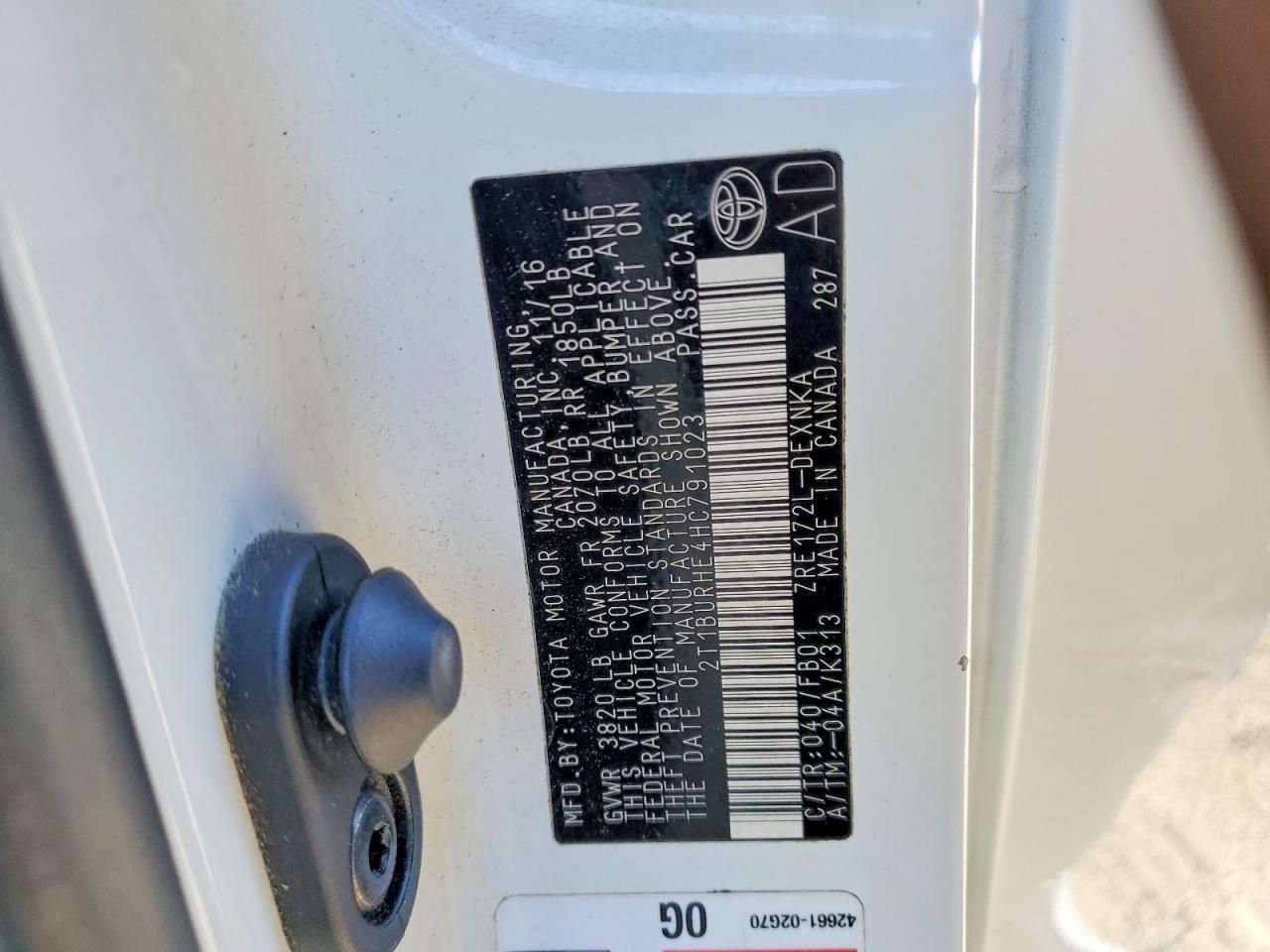 2017 Toyota Corolla l