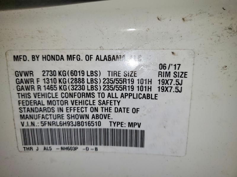 2018 Honda Odyssey Elite