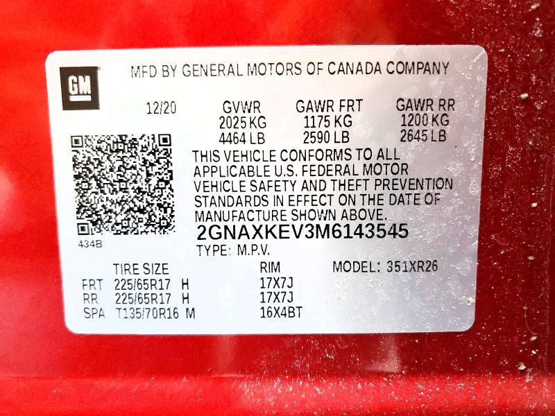 2021 Chevrolet Equinox lt