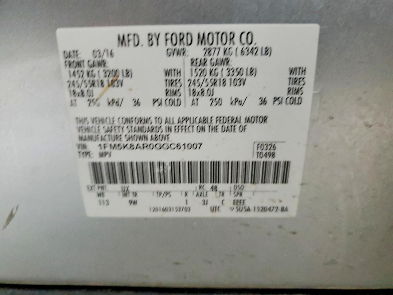 2016 Ford Explorer Police Interceptor